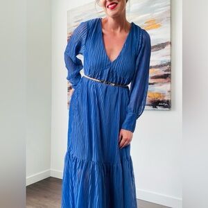 ZARA Voluminous Pleated Maxi Dress